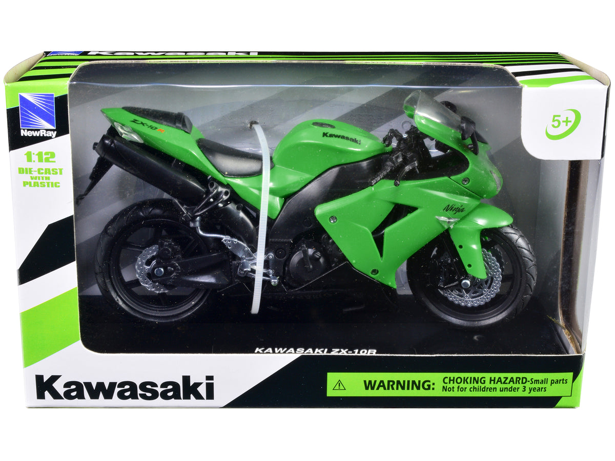 Kawasaki ZX-10R Ninja Motorcycle Green 1/12 Diecast Model - New Ray