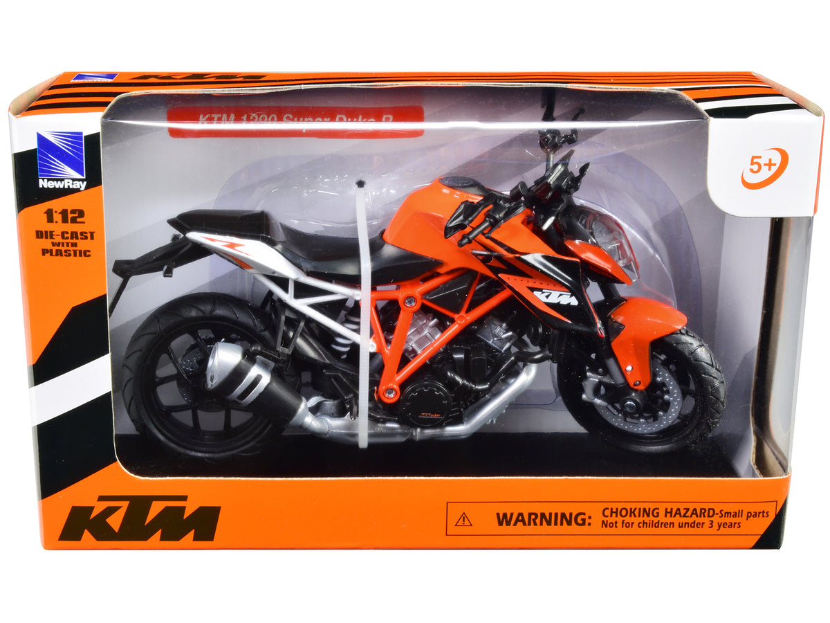 KTM 1290 Super Duke R Motorcycle Orange 1/12 Diecast Model - New Ray