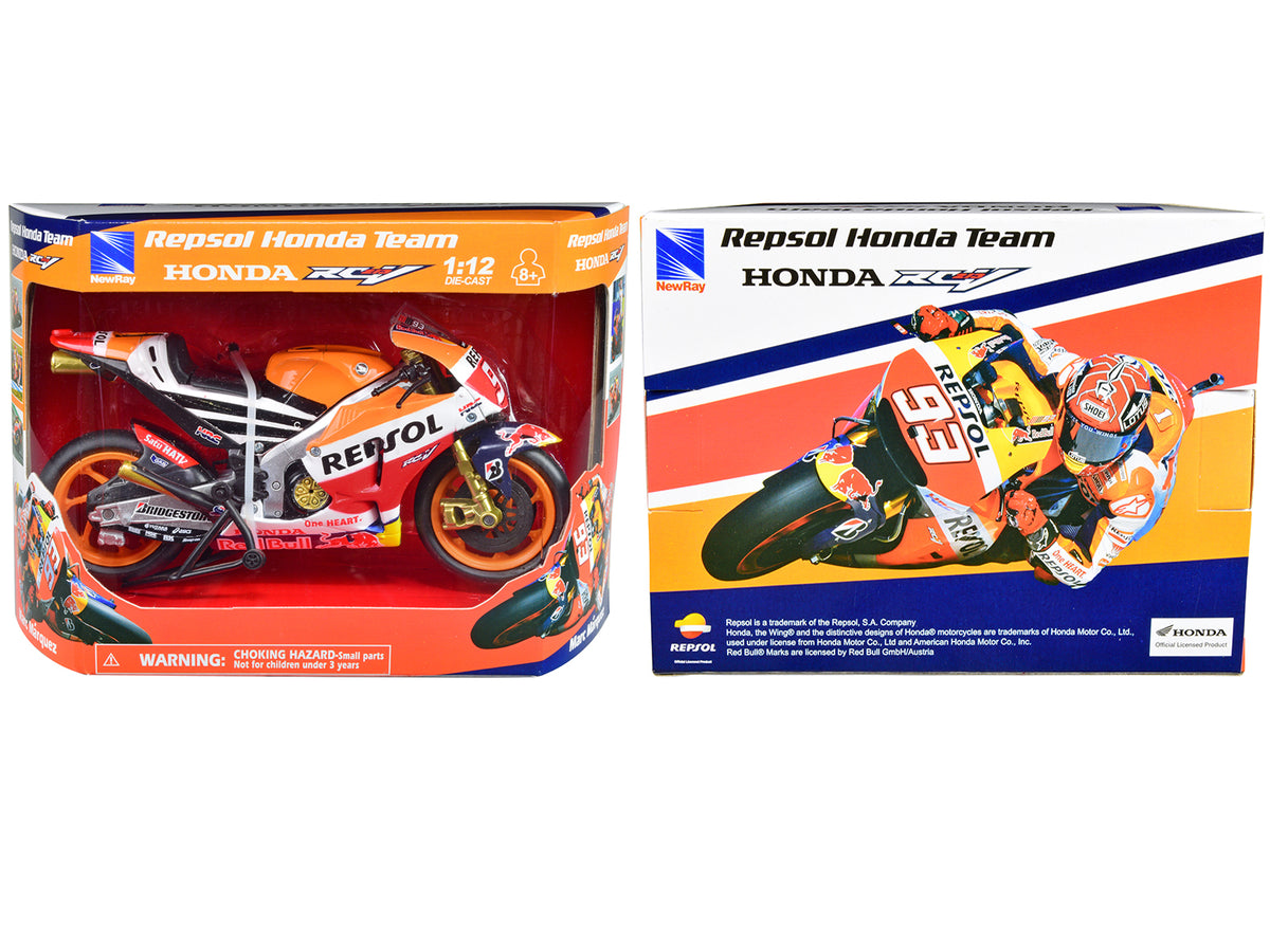 Honda RC213V Motorcycle #93 Marc Marquez MotoGP 1/12 Diecast Model Car - New Ray