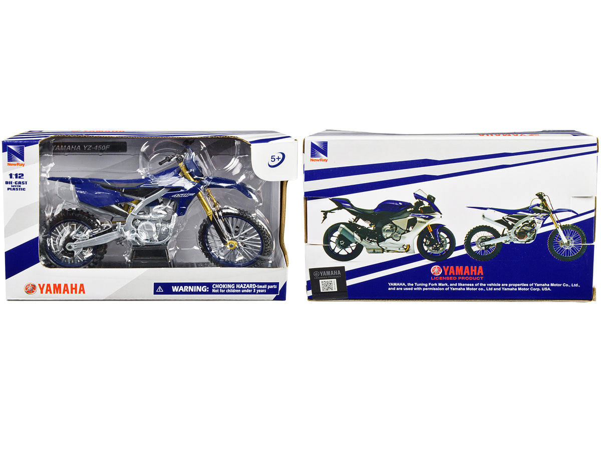 Yamaha YZ-450F Motorcycle Blue 1/12 Diecast Model - New Ray