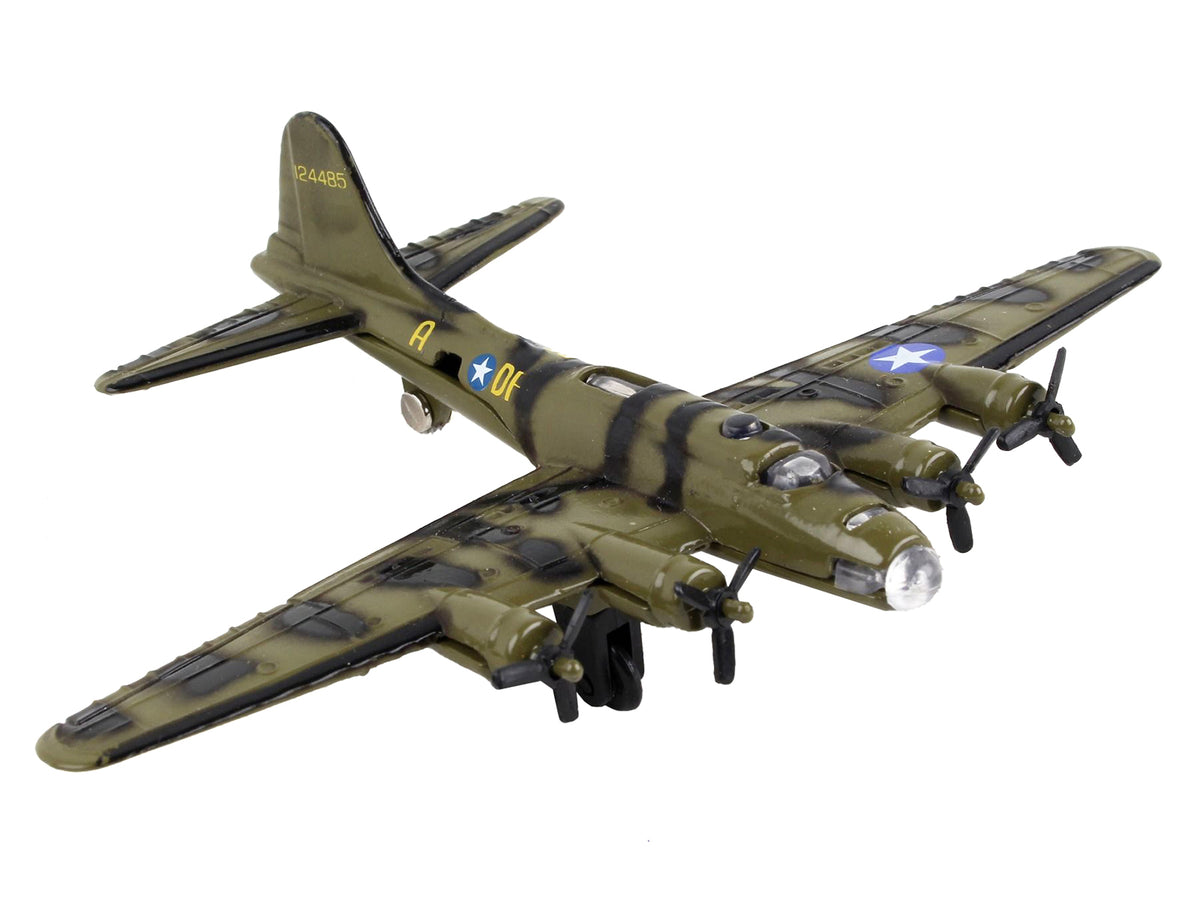 Boeing B-17 Flying Fortress Bomber Aircraft Green Camouflage Diecast Airplane