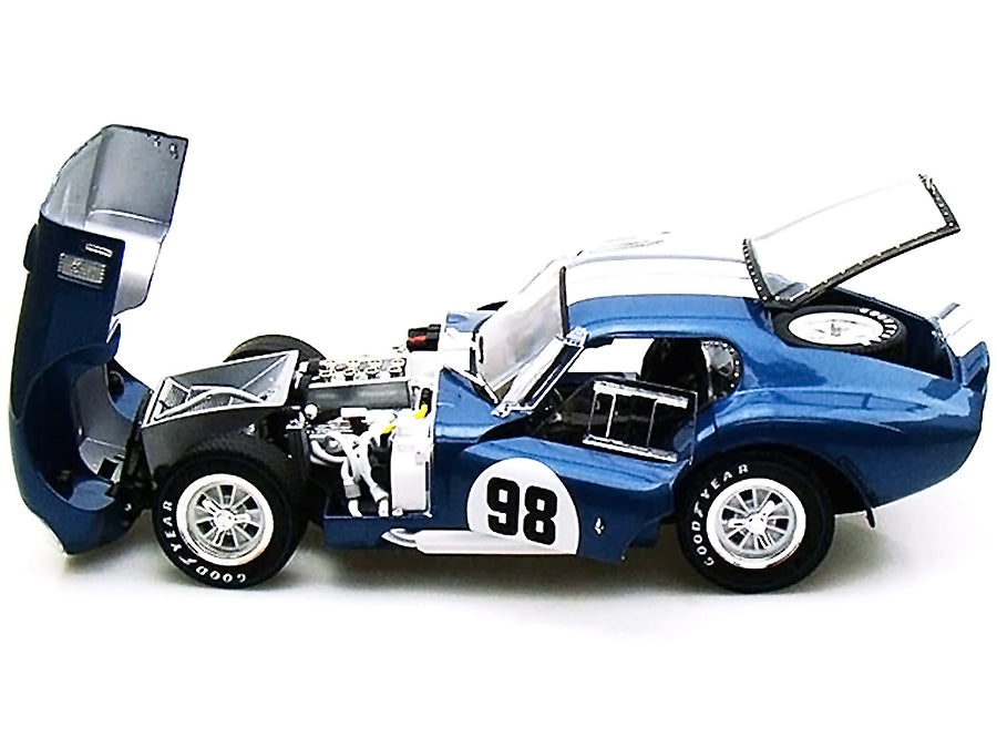 1965 Shelby Cobra Daytona Coupe #98 Blue 1/18 Diecast Model Car by Shelby Collectibles
