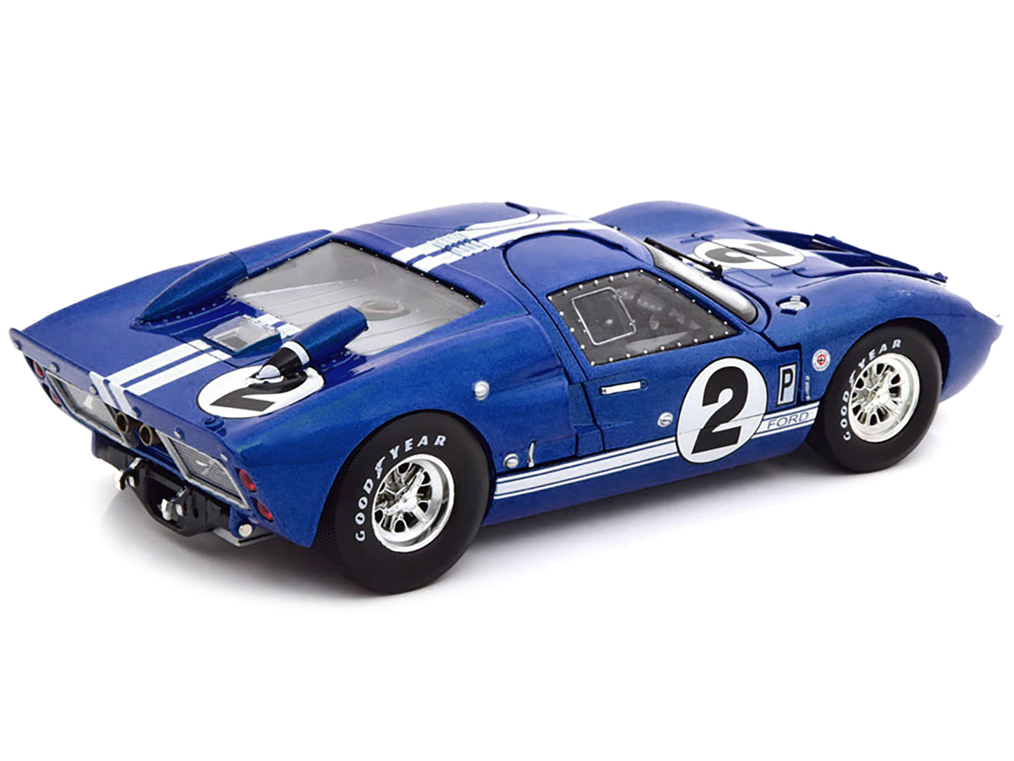 1966 Ford GT40 GT 40 Mark II #2 Blue 12 Hours of Sebring 1/18 Diecast Car Model by Shelby Collectibles