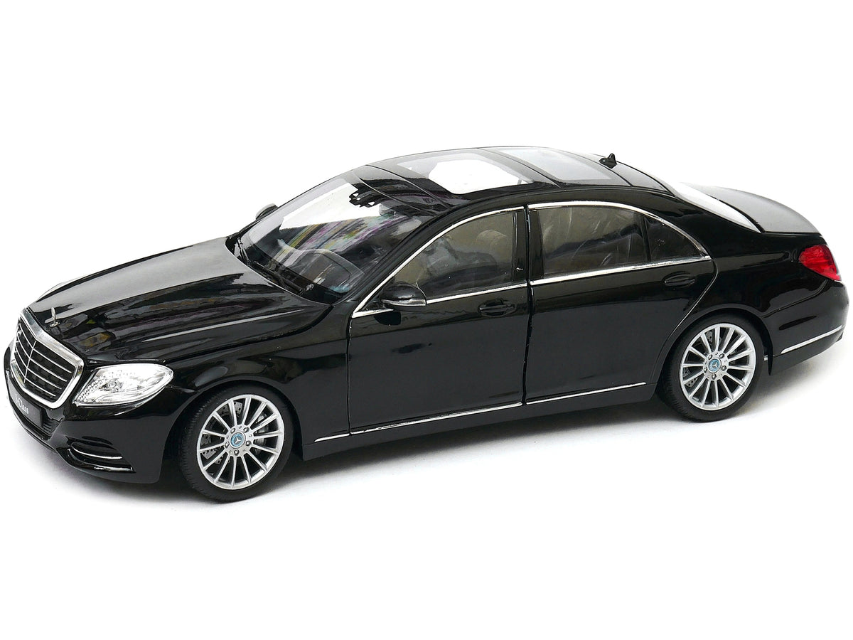 Mercedes Benz S Class with Sunroof Black "NEX Models" 1/24 Diecast by Welly