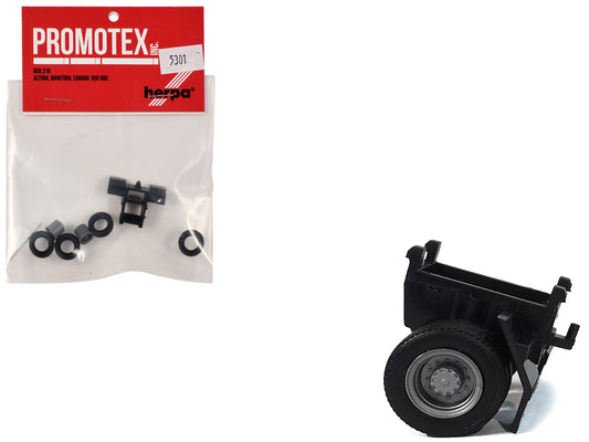 Single Axle Trailer Chassis 1/87 (HO) Plastic Model by Promotex T&y