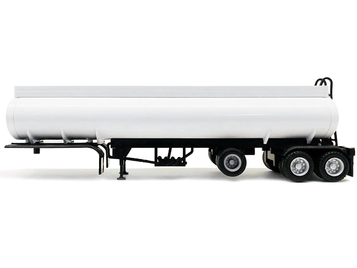 Tag-Axle Elliptical Tanker Trailer White 1/87 (HO) Plastic Model by Promotex
