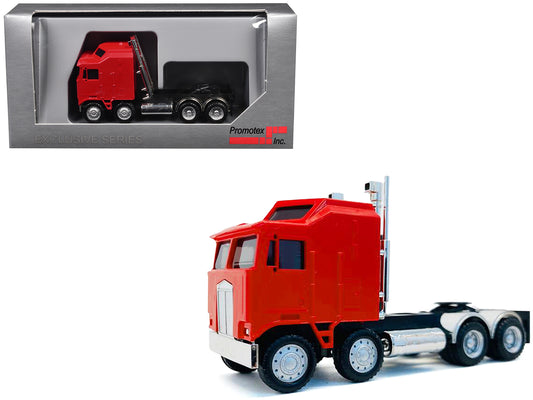 K100 5 Bar Grill Twin Steer Truck Tractor Red 1/87 (HO) Plastic Model Car by Promotex T&y