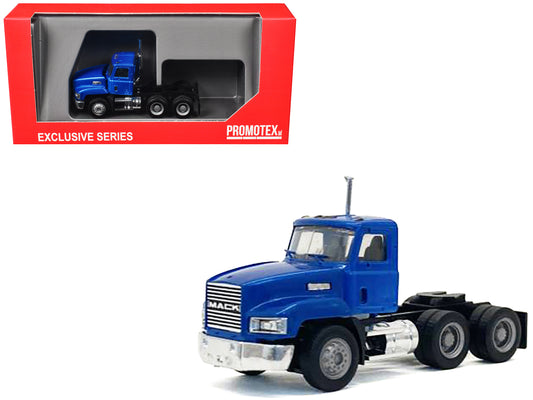 Mack 603 Short Day Cab Blue Metallic 1/87 (HO) Plastic Model Car by Promotex T&y
