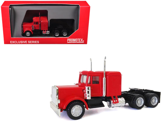 Peterbilt Long Tractor Red 1/87 (HO) Plastic Model Car by Promotex T&y