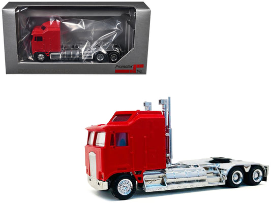 Kenworth K100 with 5-Bar Grill and XXL Chassis Red 1/87 (HO) Plastic Model by Promotex T&y
