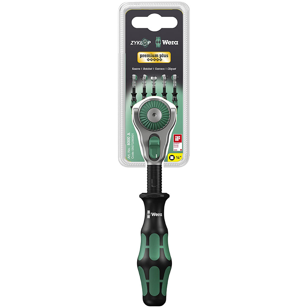 Wera 1/4â€ Drive - 72 Teeth 6" Speed Ratchet