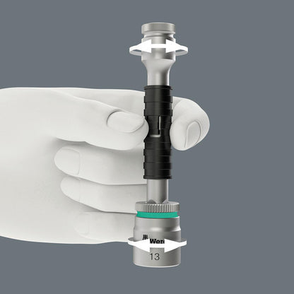 Wera 1/4" Drive 6" Extension with Flexible-Lock & Free-Turning Sleeve
