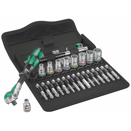 Wera 1/4" Drive Multi-Function Ratchet and SAE Socket Set (28-Piece)