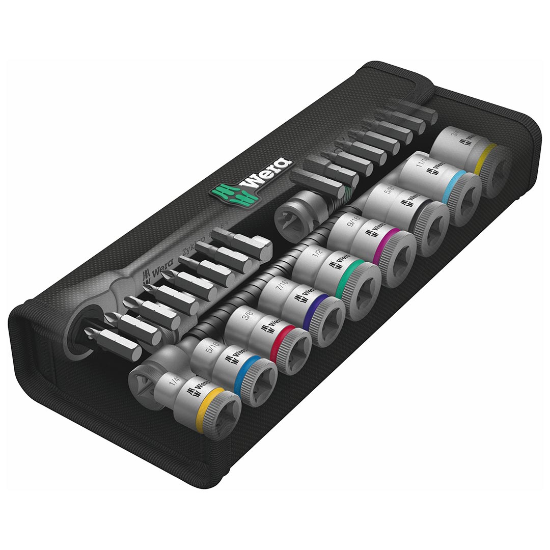 Wera 3/8â€ Drive Switch Ratchet SAE Socket/Bit Set (29-Piece)
