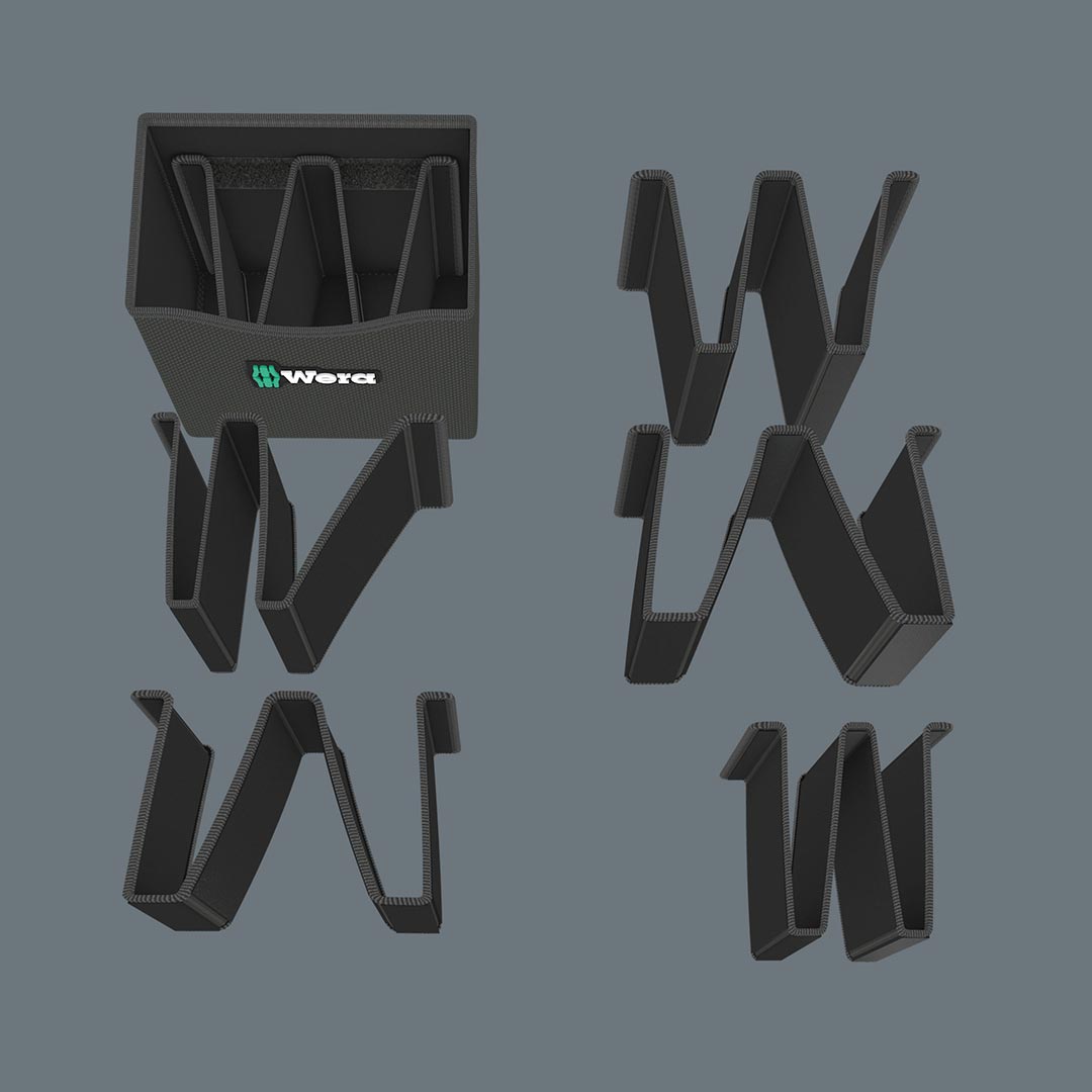 Wera 2GO - 4 Tool Quiver with Adjustable Partitions