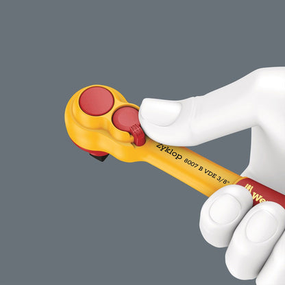 Wera 3/8” Drive Slim VDE Insulated Ratchet with Switch Lever