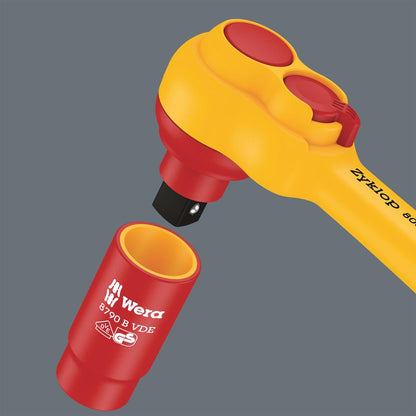 Wera 3/8â€ Drive Slim VDE Insulated Ratchet with Switch Lever