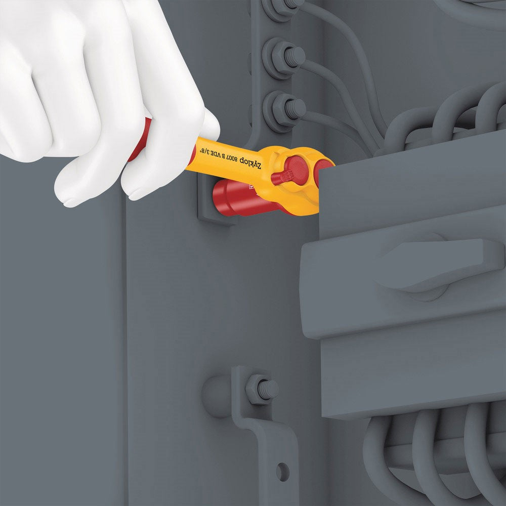 Wera 3/8â€ Drive Slim VDE Insulated Ratchet with Switch Lever