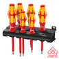 Wera VDE Insulated Screwdriver Set with Rack (6-Piece)