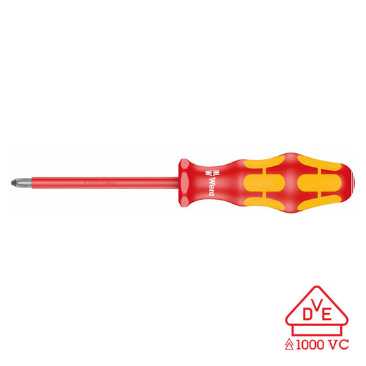Wera VDE Insulated Screwdriver: Phillips PH #2 x 100mm (with LaserTip)