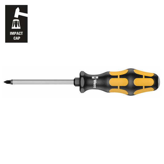 Wera Chiseldriver Screwdriver: Phillips PH #3 x 150mm (with Impact Cap)