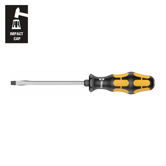 Wera Chiseldriver Screwdriver: Slotted 9.0 x 150mm (with Impact Cap) - Bulk Lot of 25 | Reseller Pack | Fast Shipping Bulk Lot 25x | Fast Shipping | Wholesale Car Audio Install Parts