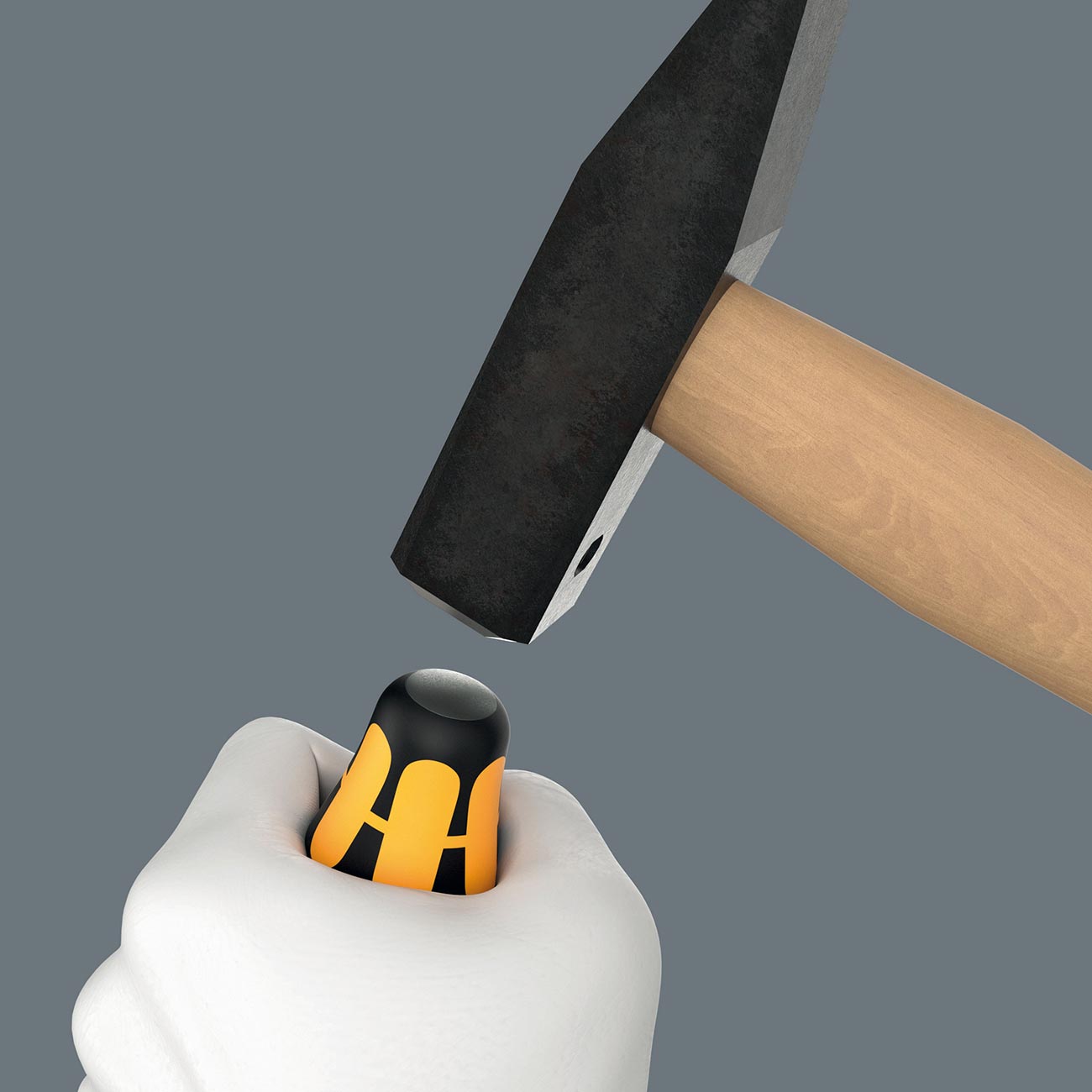 Wera Chiseldriver Screwdriver: Slotted 9.0 x 150mm (with Impact Cap)