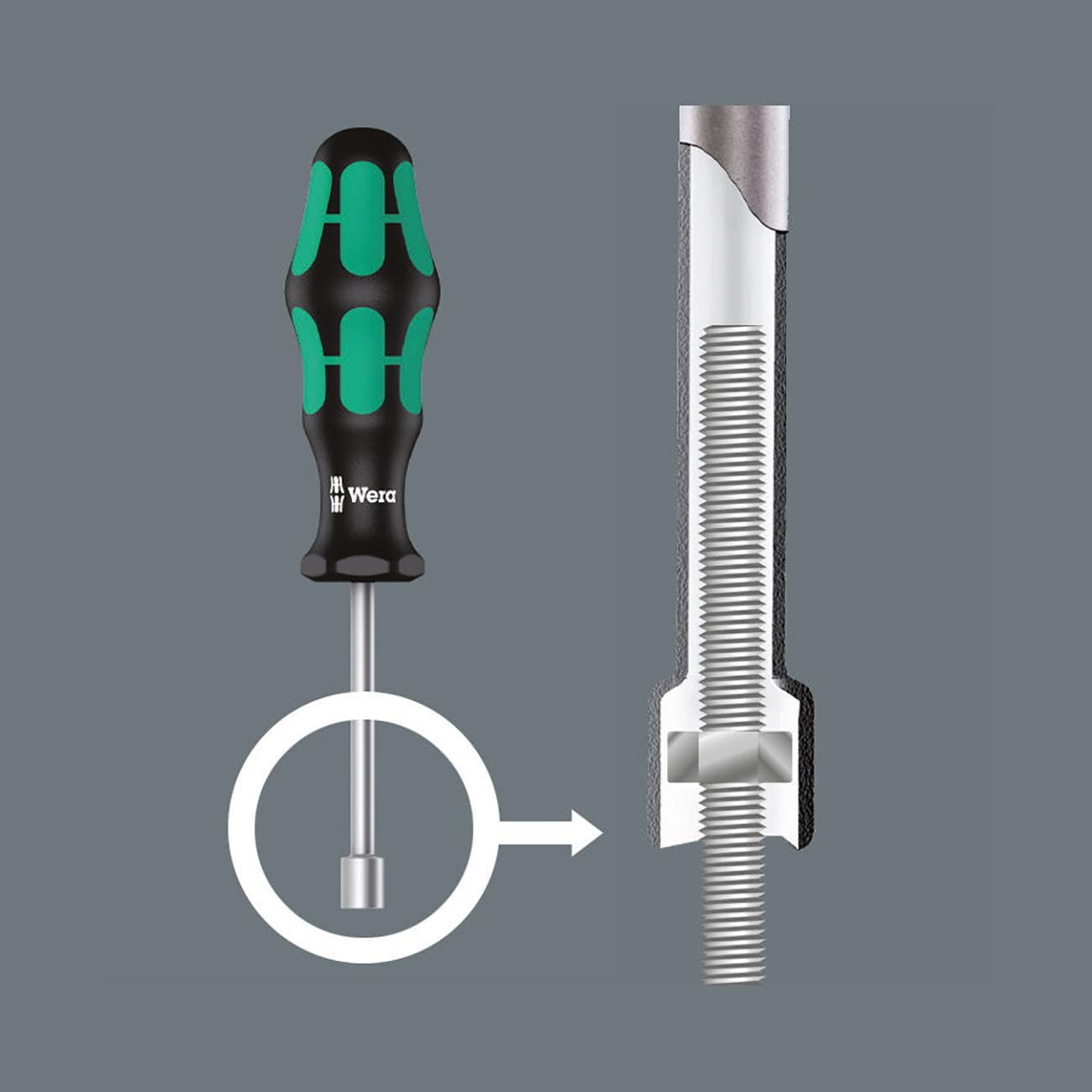 Wera Metric Hollow Shaft Nutdriver: 7.0mm x 90mm