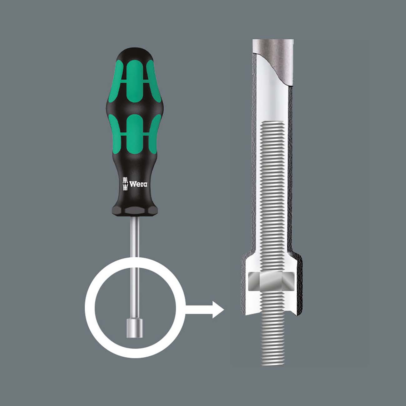 Wera Metric Hollow Shaft Nutdriver Set (7-Piece Set)