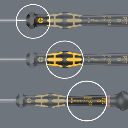 Wera ESD-Safe Micro Precision Screwdriver Set and Rack (6 Piece)