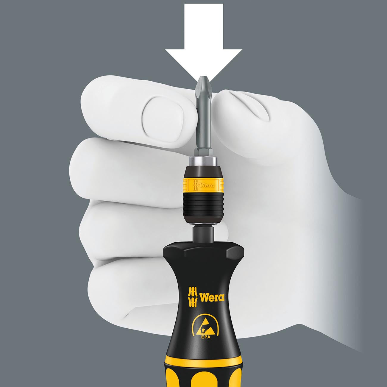 Wera ESD-Safe Bitholding Screwdriver - 1/4" Drive (Non-Magnetic)