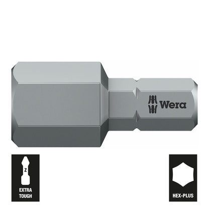 Wera 1/4â€³ Drive Hex-Plus Bit: 10mm x 25mm