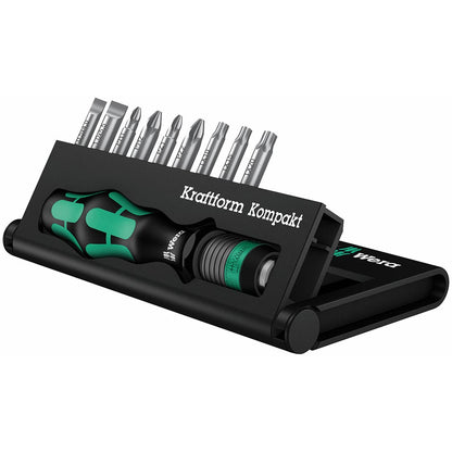 Wera Screwdriver 1/4â€³ Bit Set and Carrying Case (10 Piece)