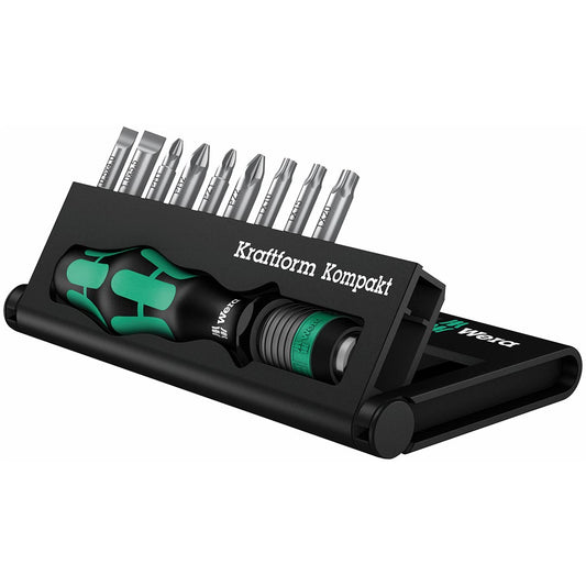 Wera Screwdriver 1/4â€³ Bit Set and Carrying Case (10 Piece)