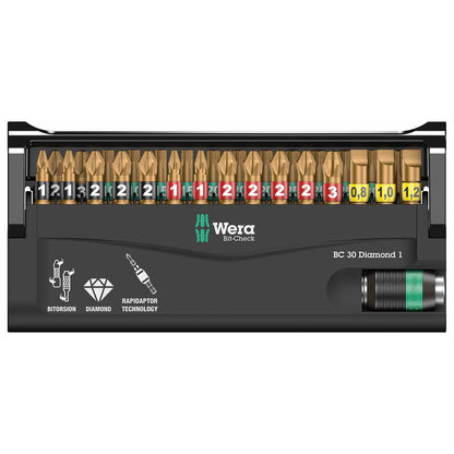 Wera Bit-Check with Diamond Coated Tips (30-Piece)