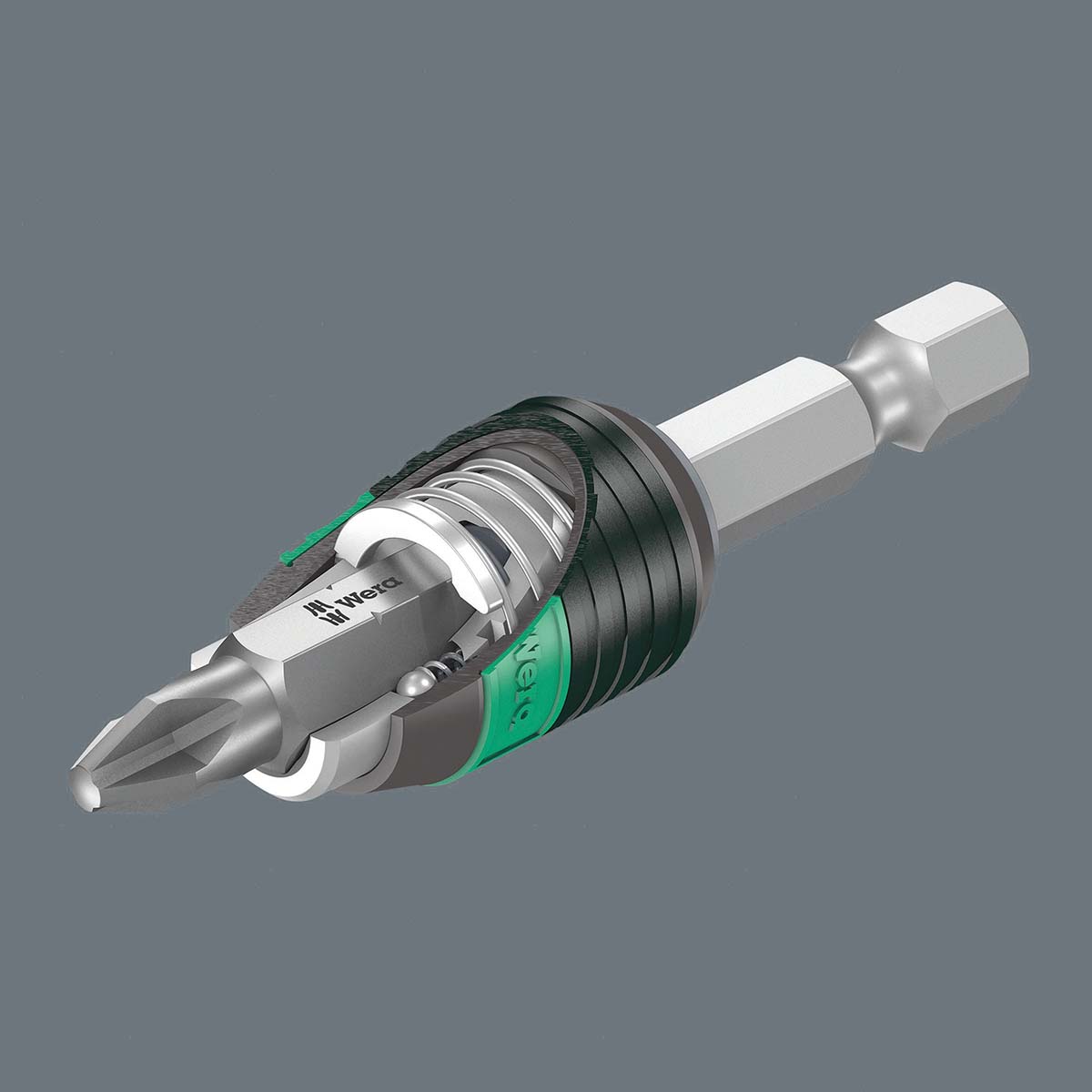 Wera Rapidaptor Magnetic Short Universal Bit Holder: 1/4" x 50mm