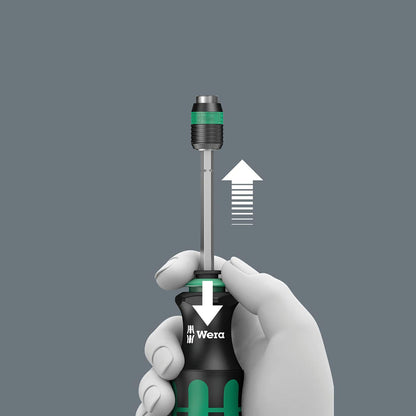 Wera 1/4" Bit-holding Screwdriver Handle with Rapidaptor quick-release chuck (1/4" x 133 mm)