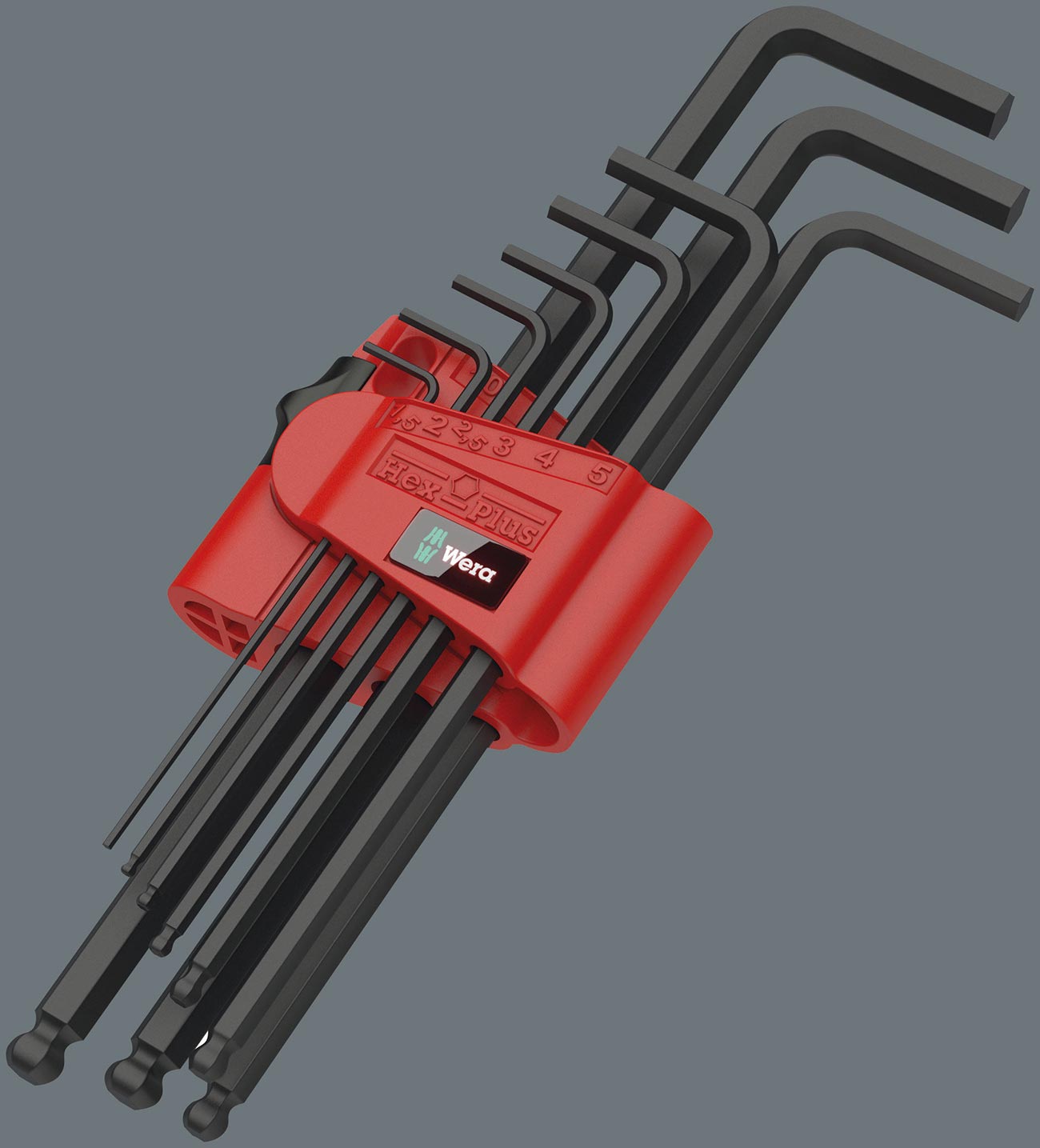 Wera Metric Hex-Plus BlackLaser L-Key Wrench Set (9-Piece)