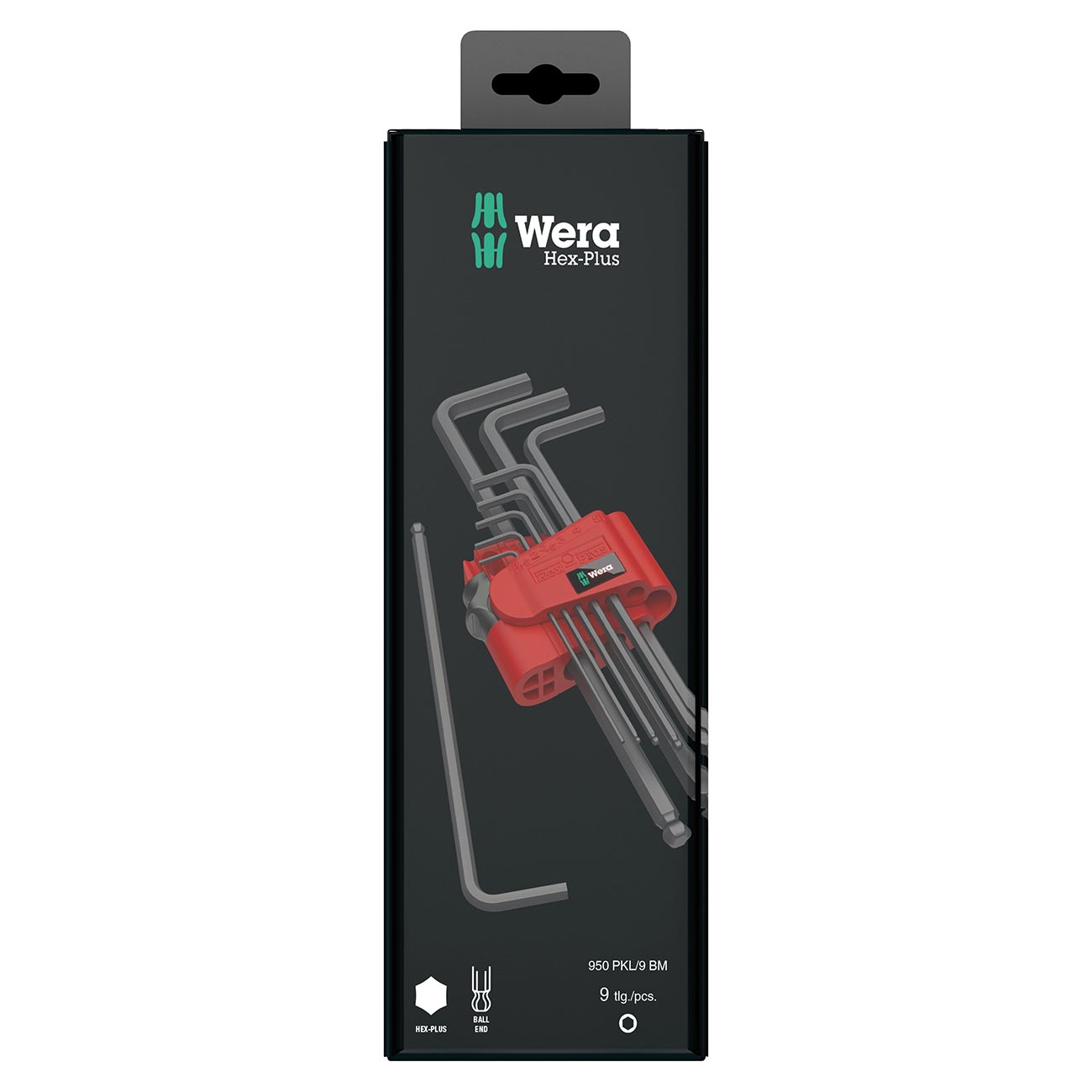 Wera Metric Hex-Plus BlackLaser L-Key Wrench Set (9-Piece)
