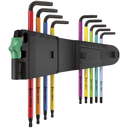 Wera TORX-BO Tamper-Proof Screws BlackLaser Long Shaft L-Key Set (9 Piece)