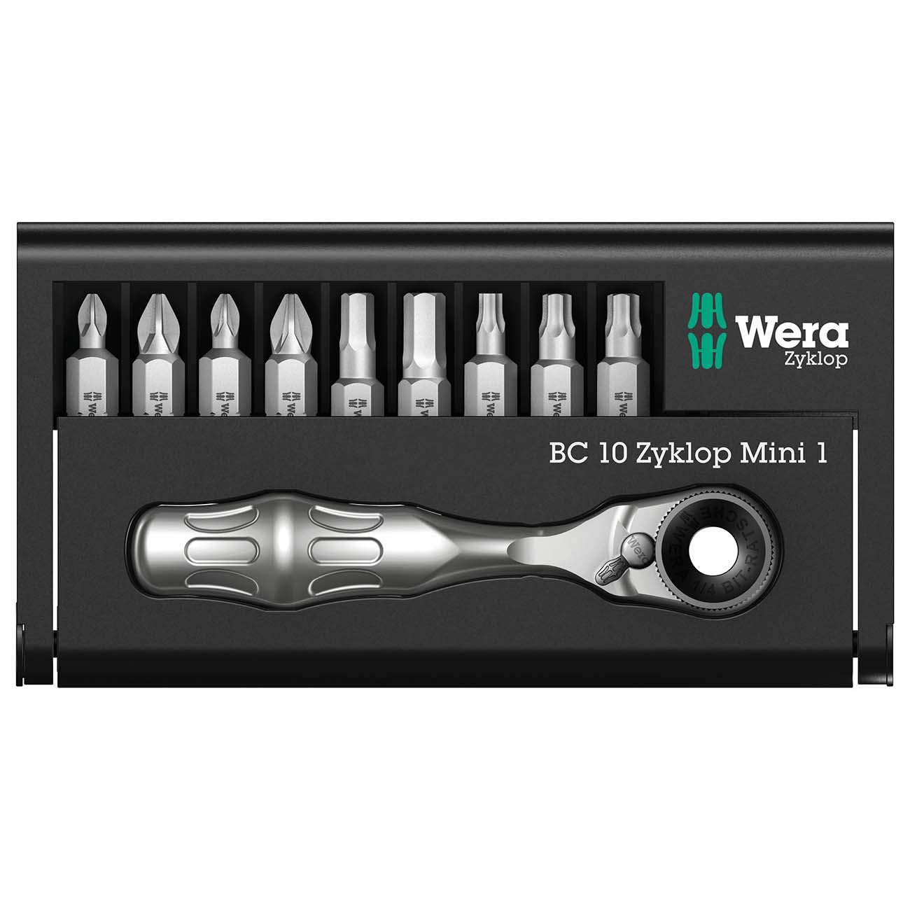 Wera Bit Set and Mini Bit Ratchet (10 Pieces)