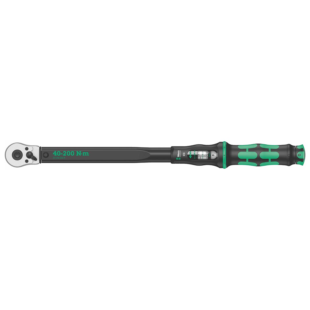 Wera Adjustable Click-Torque Ratchet 1/2â€³ Square Drive: 40 - 200 N-m (NM Scale)