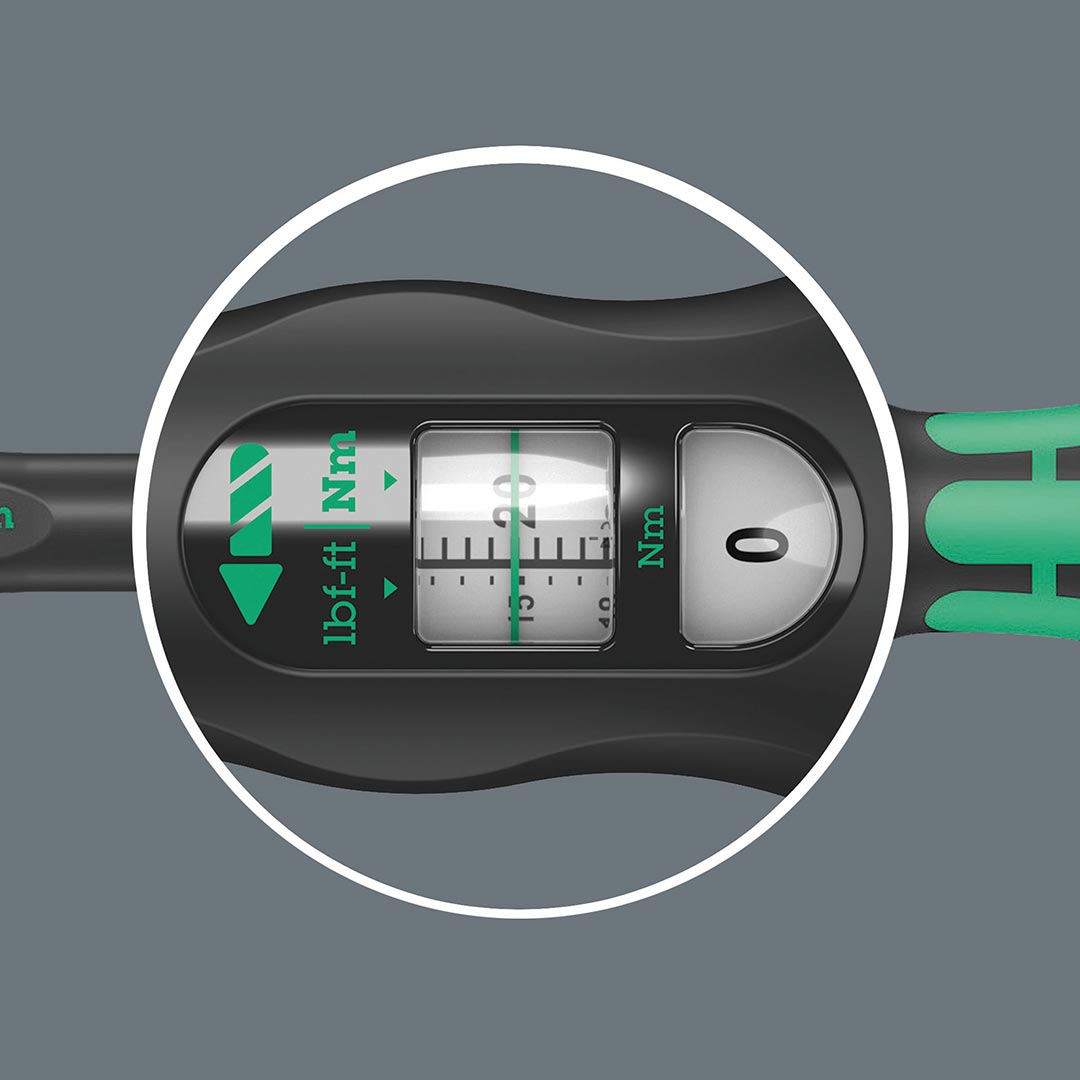 Wera Adjustable Click-Torque Ratchet 1/2â€³ Square Drive: 40 - 200 N-m (NM Scale)