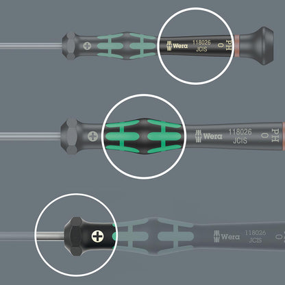 Wera Micro Precision Screwdriver: Slotted 0.5 x 3.0 x 80mm