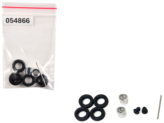 Rear Hypoid Wheelset Chrome 1/87 (HO) Plastic Model by Promotex T&y