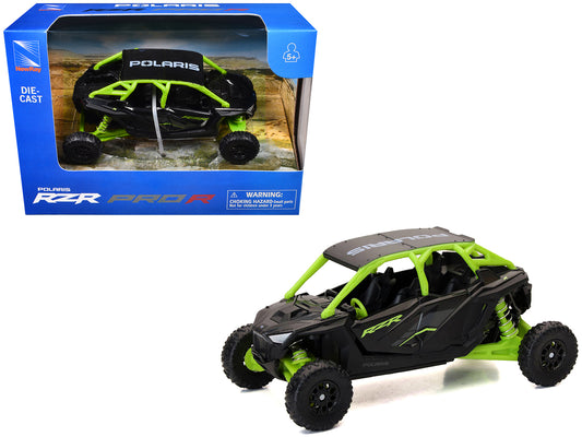 Polaris RZR Pro R UTV Black and Lime Green T&y Diecast Model by New Ray