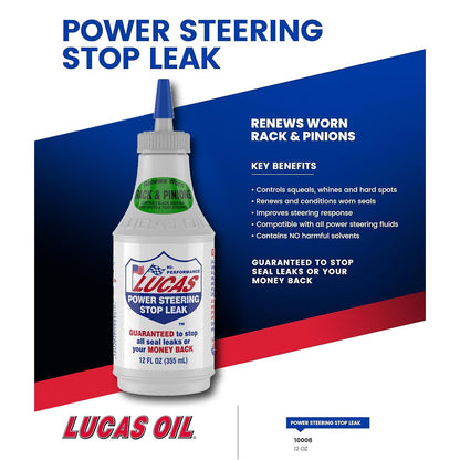 Lucas Oil Power Steering Stop Leak - 12 Ounce