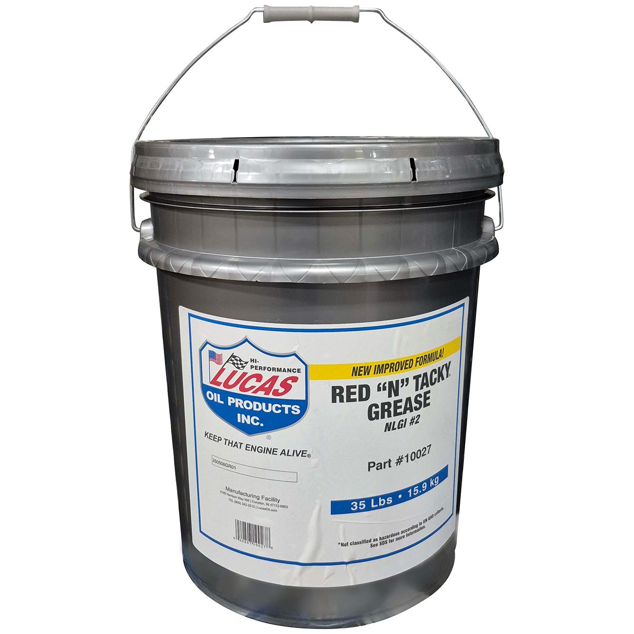 Lucas Oil Red N Tacky Grease – 35 Pound Pail