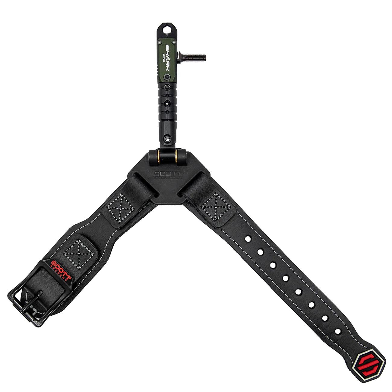 Scott "Shark RTS" Double Jaw Black Leather Release (Green