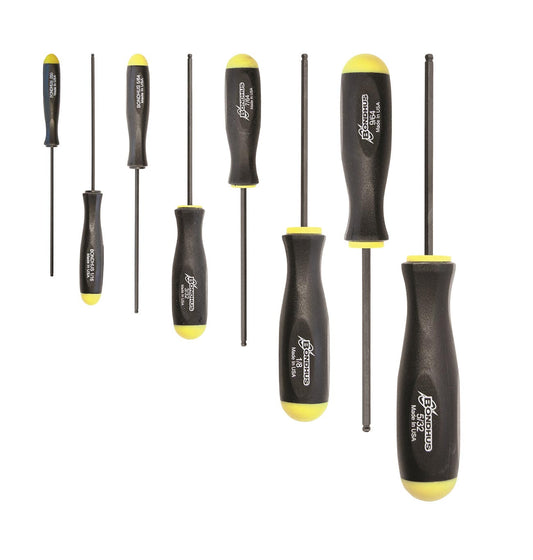 Bondhus Balldriver SAE HEX Ball End Screwdrivers .050" to 5/32" (6 Piece)
